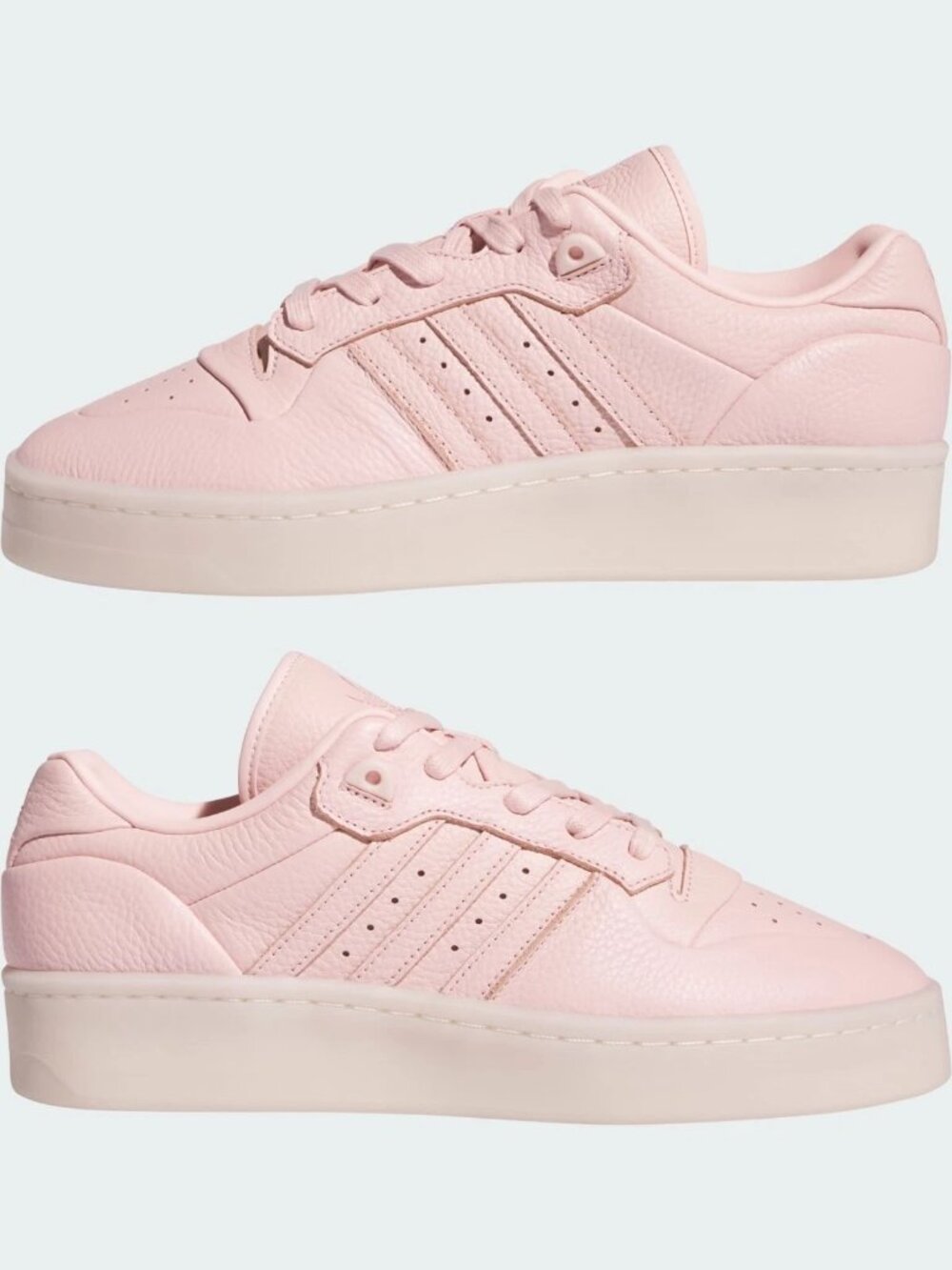 NIB Adidas Rivalry Lux Low IF7183 Leather Sandy Pink/Ivory Men 9.5 Wom 10.5